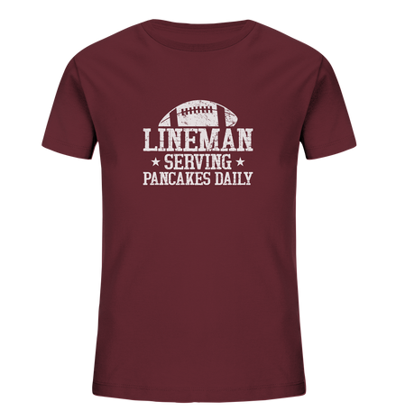 Lineman Serving Pancakes - Kids Organic Shirt
