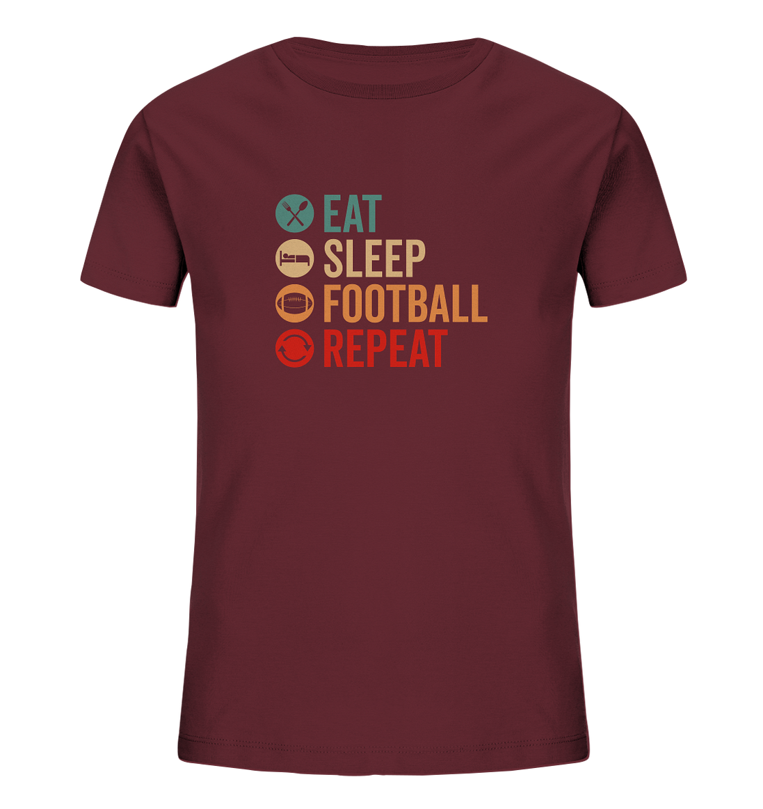 Eat Sleep Football Repeat - Kids Organic Shirt