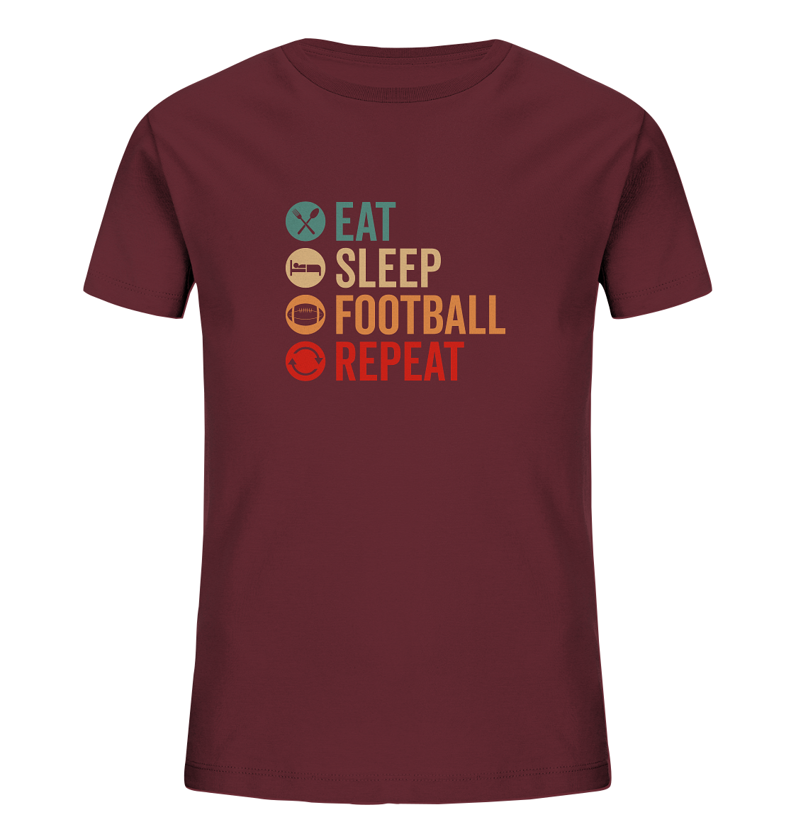 Eat Sleep Football Repeat - Kids Organic Shirt
