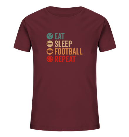 Eat Sleep Football Repeat - Kids Organic Shirt