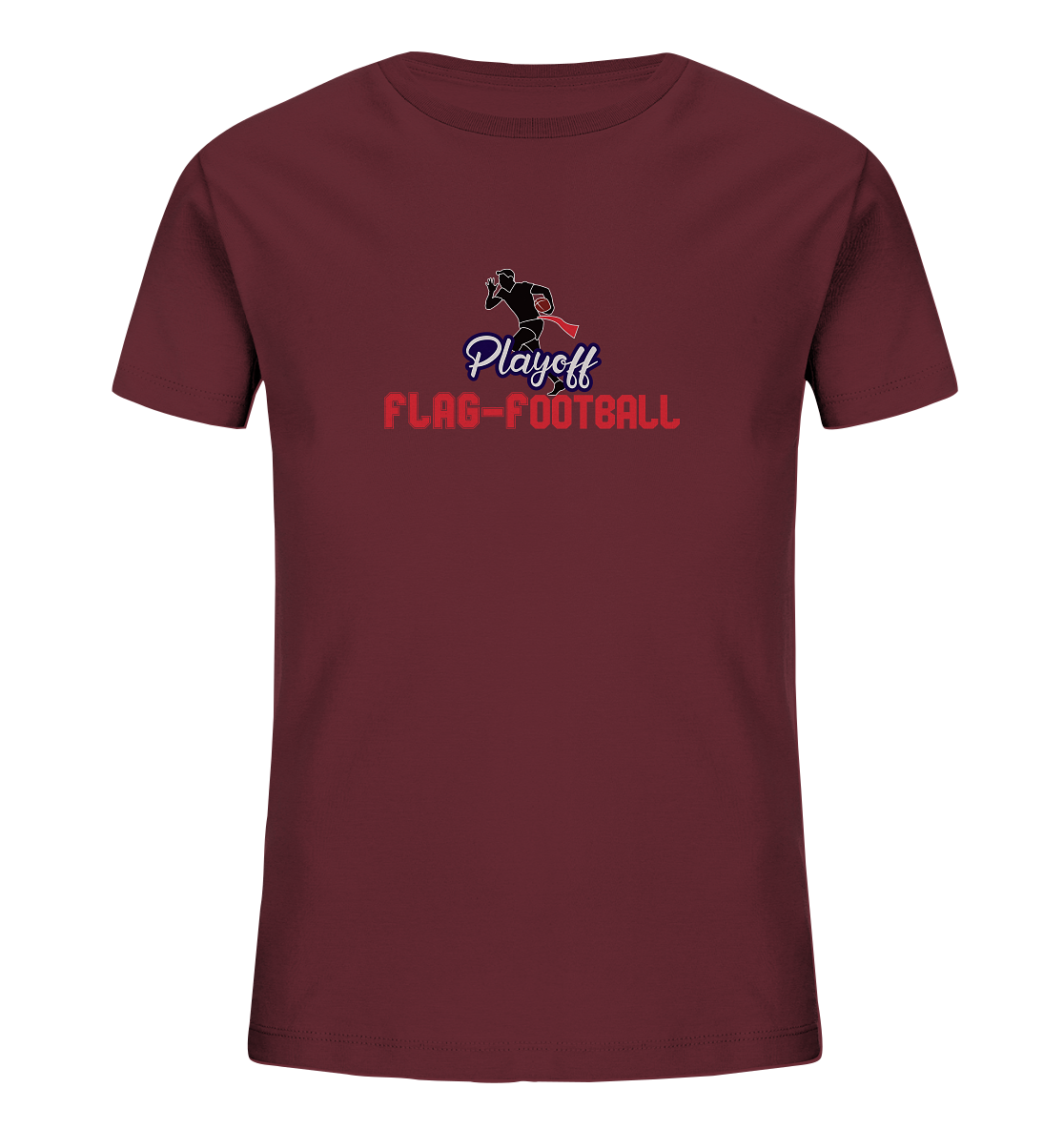 Playoff Flag Football  Men red - Kids Organic Shirt