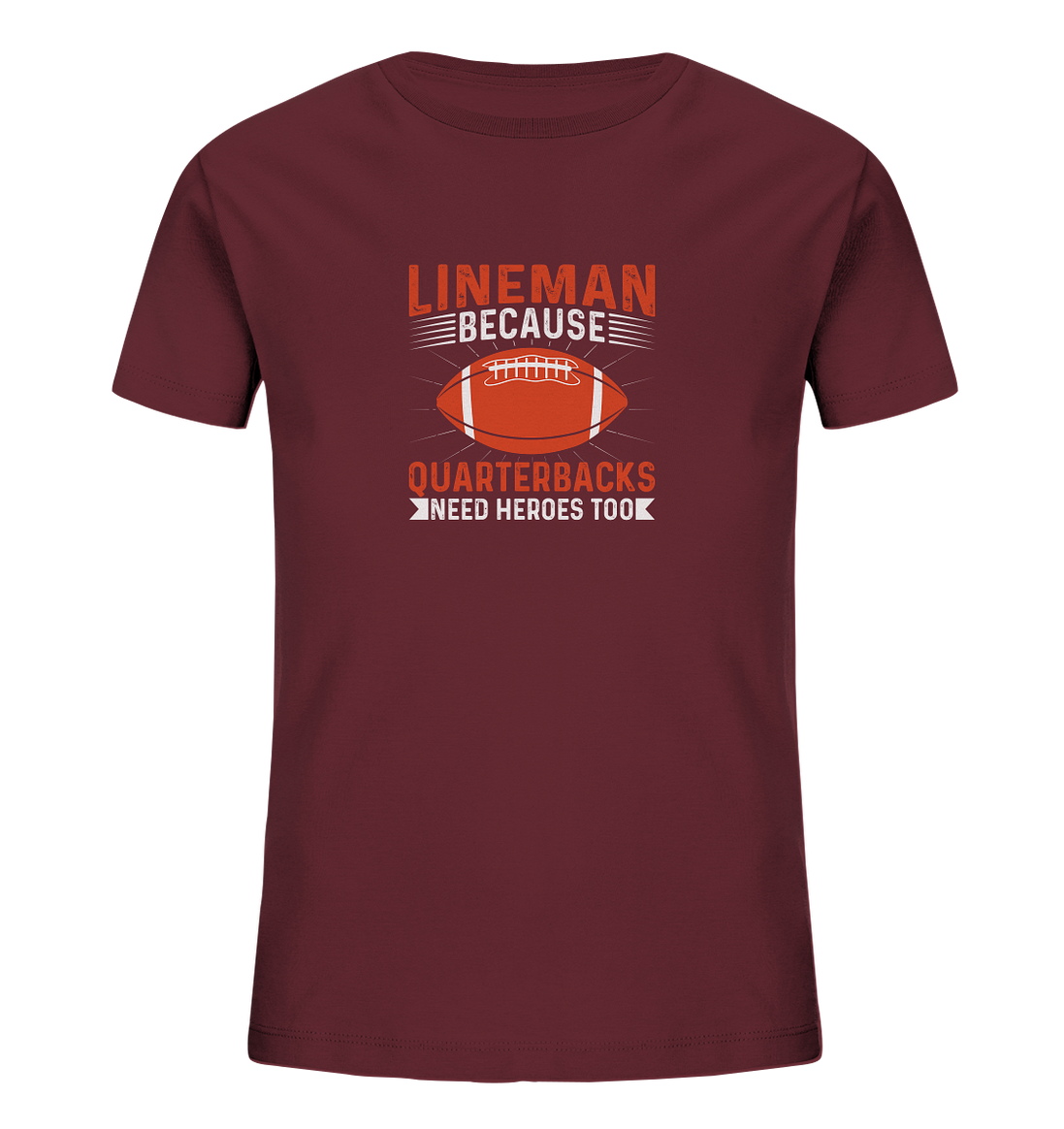 Lineman Quarterback Heroes - Kids Organic Shirt