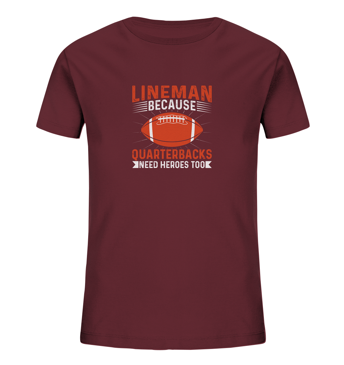 Lineman Quarterback Heroes - Kids Organic Shirt