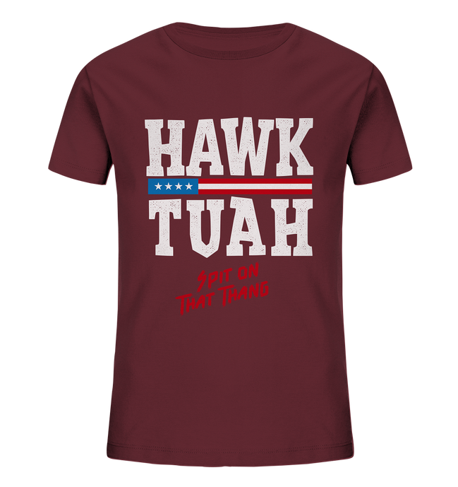 Hawk Tuah White - Kids Organic T-Shirt