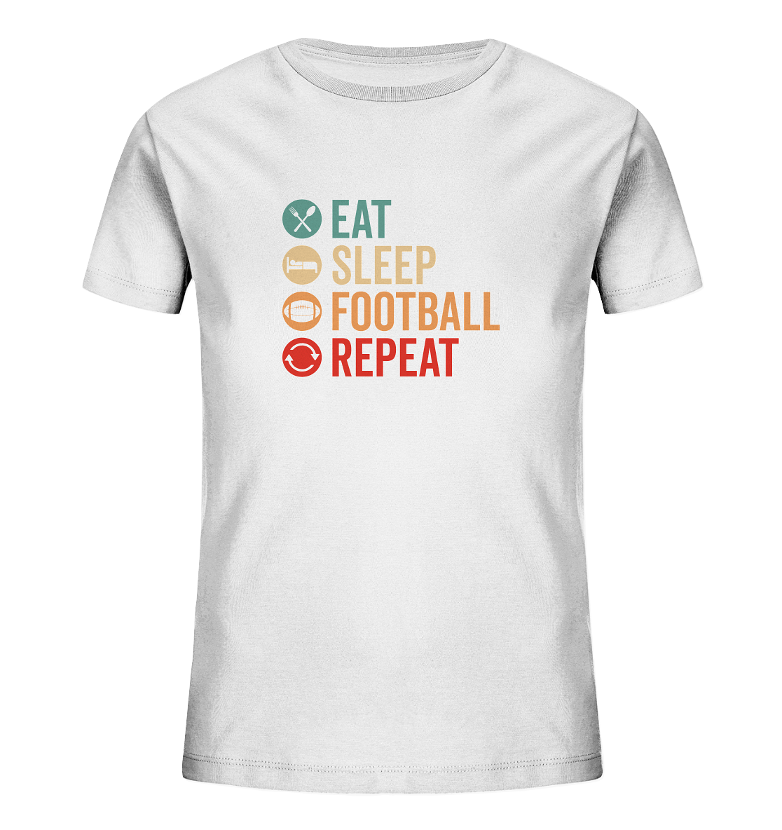 Eat Sleep Football Repeat - Kids Organic Shirt
