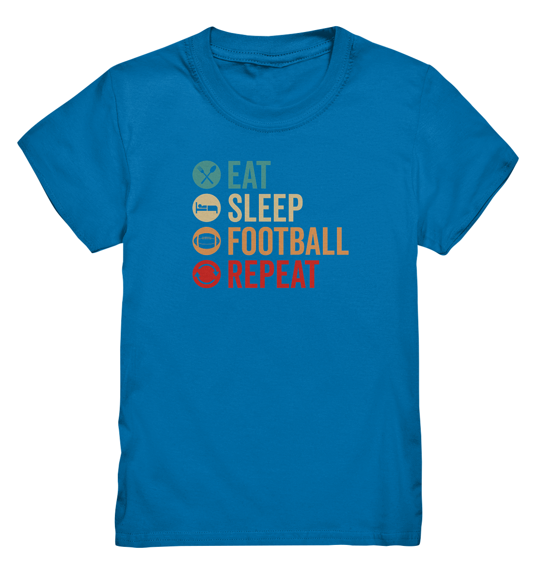Eat Sleep Football Repeat - Kids Premium Shirt