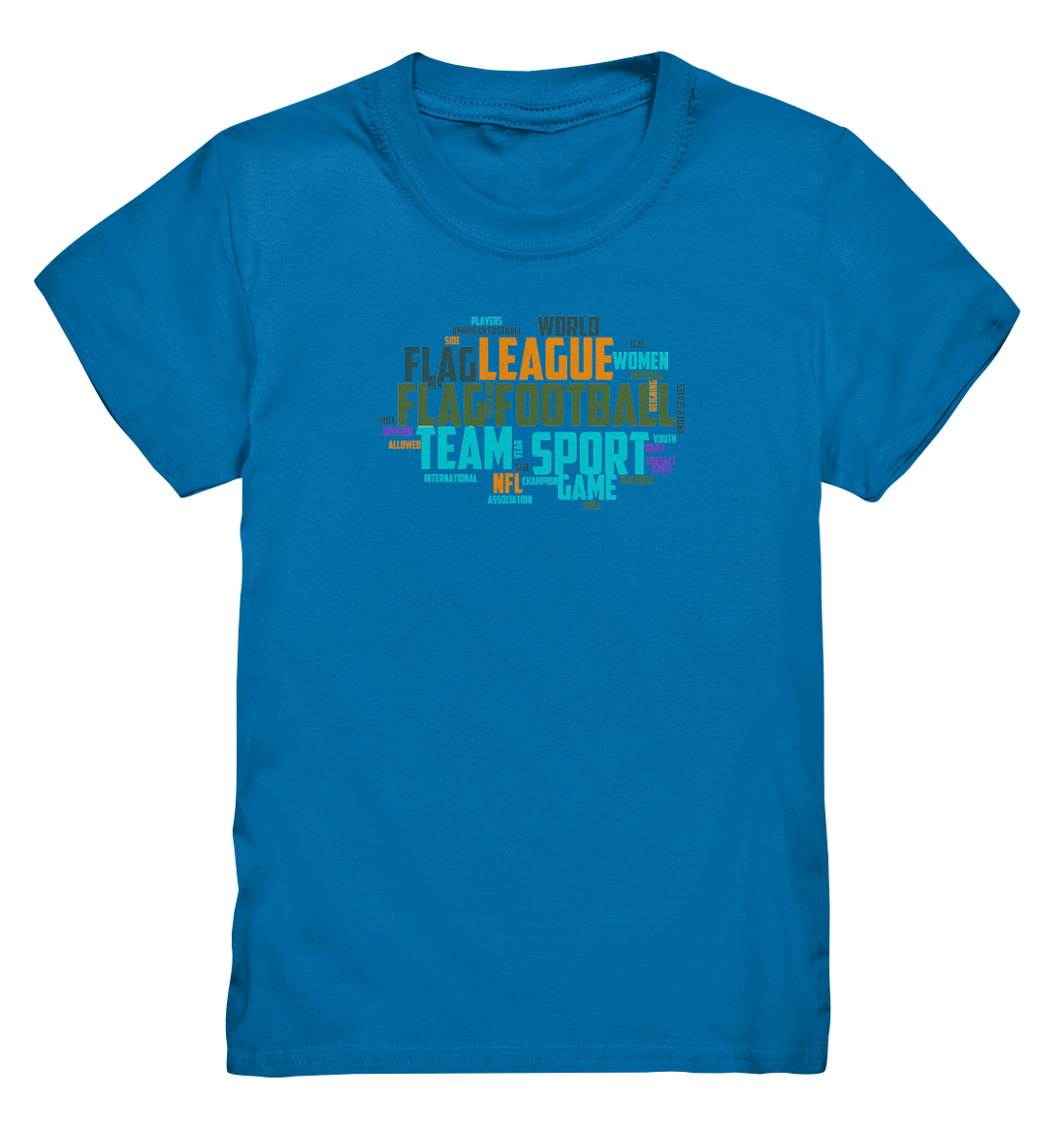 Flag Football Word Bubble - Kids Premium T-Shirt