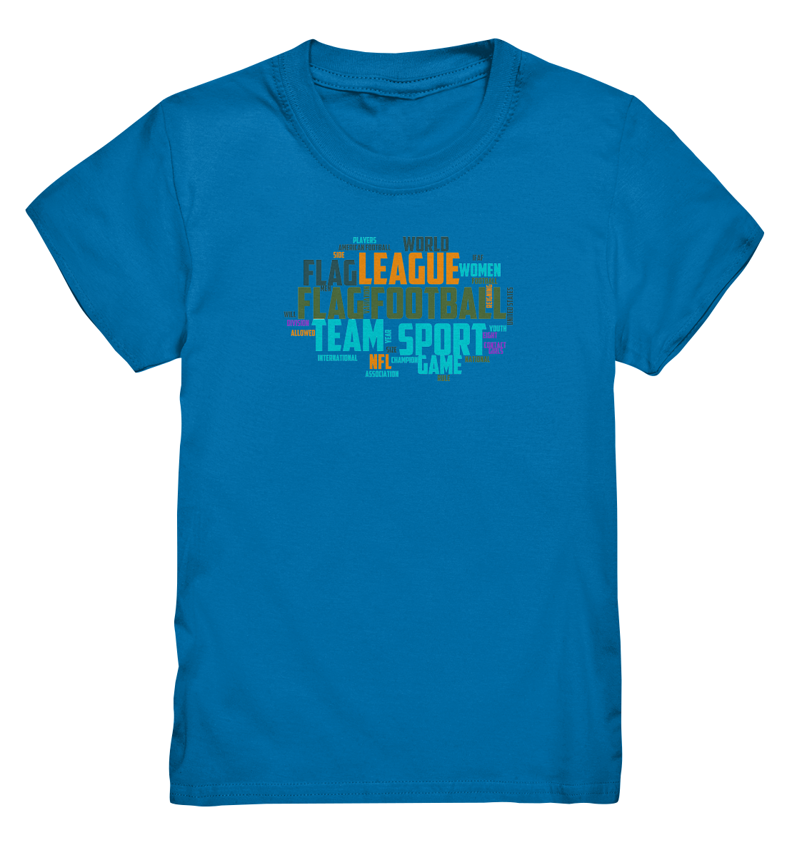 Flag Football Word Bubble - Kids Premium T-Shirt