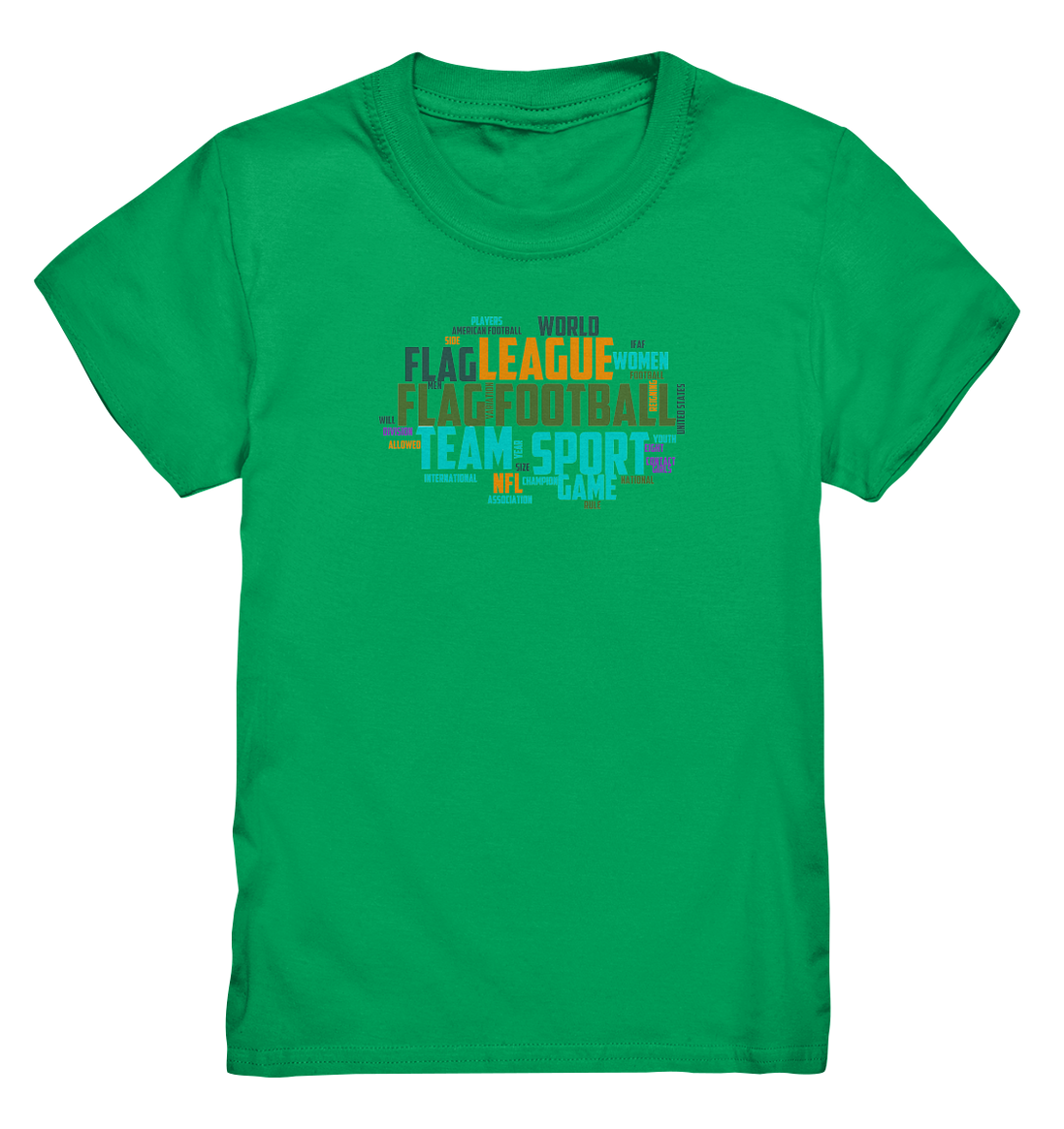 Flag Football Word Bubble - Kids Premium T-Shirt