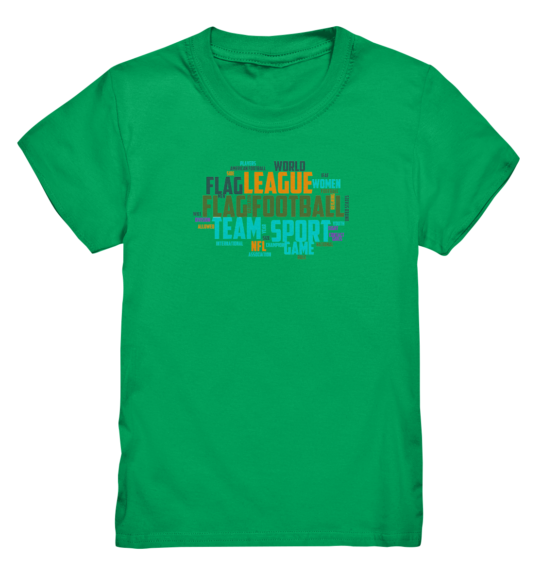 Flag Football Word Bubble - Kids Premium T-Shirt