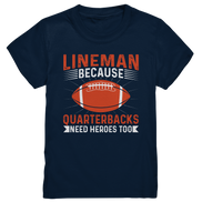 Lineman Quarterback Heroes - Kids Premium Shirt