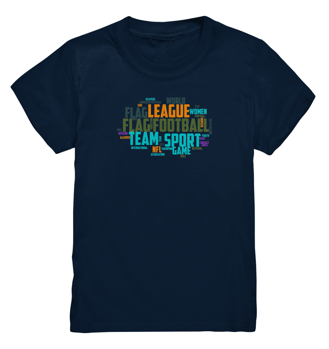 Flag Football Word Bubble - Kids Premium T-Shirt