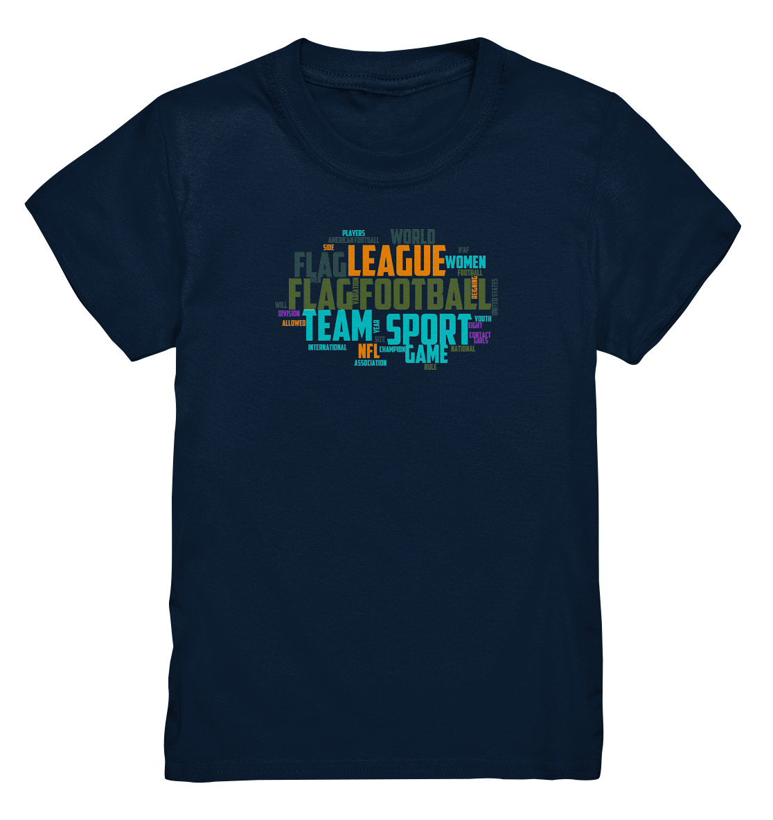 Flag Football Word Bubble - Kids Premium T-Shirt
