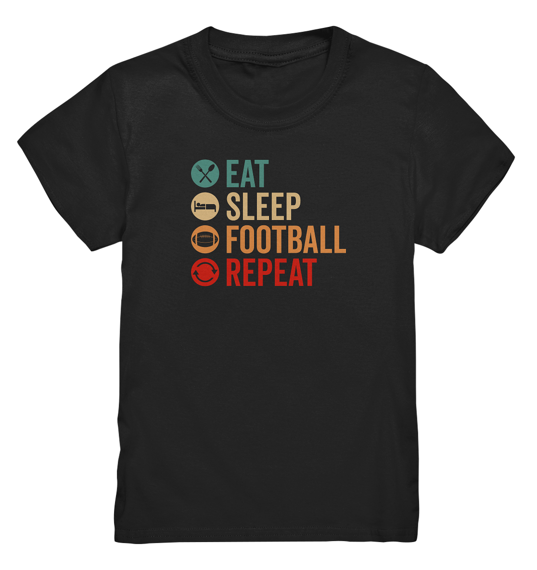 Eat Sleep Football Repeat - Kids Premium Shirt
