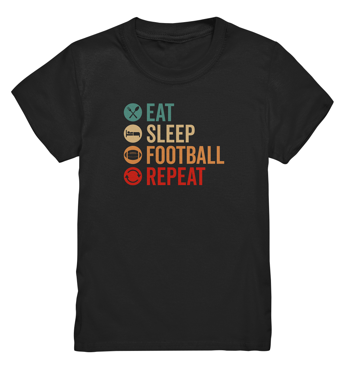 Eat Sleep Football Repeat - Kids Premium Shirt