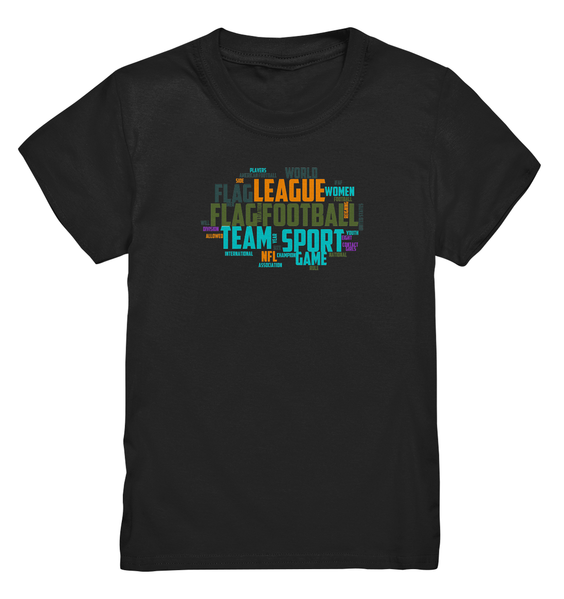Flag Football Word Bubble - Kids Premium T-Shirt