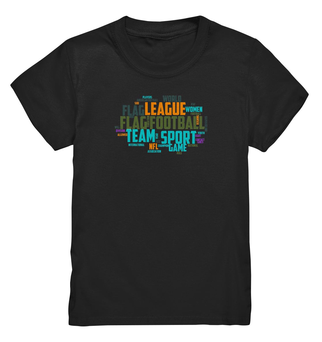 Flag Football Word Bubble - Kids Premium T-Shirt