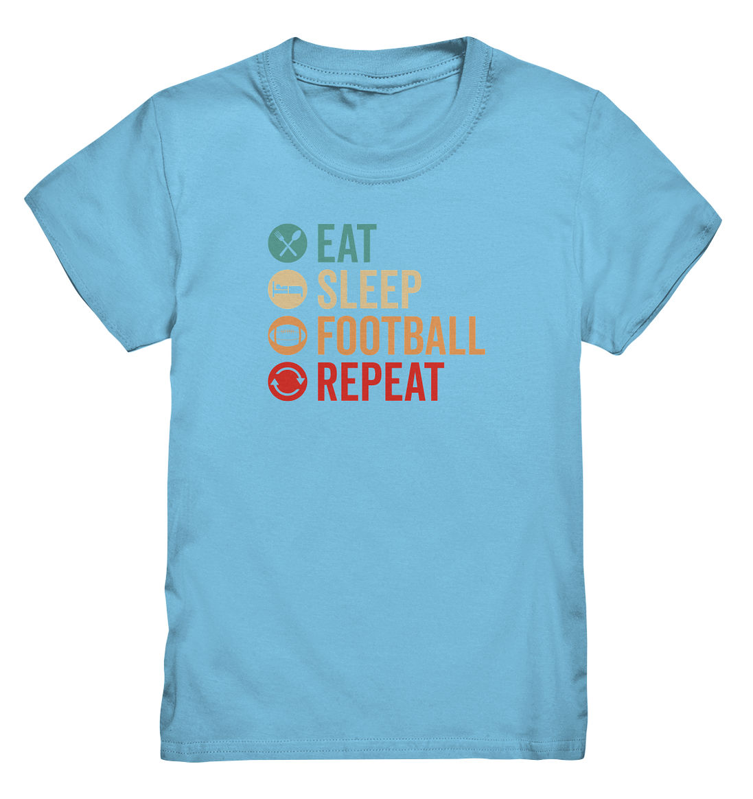 Eat Sleep Football Repeat - Kids Premium Shirt