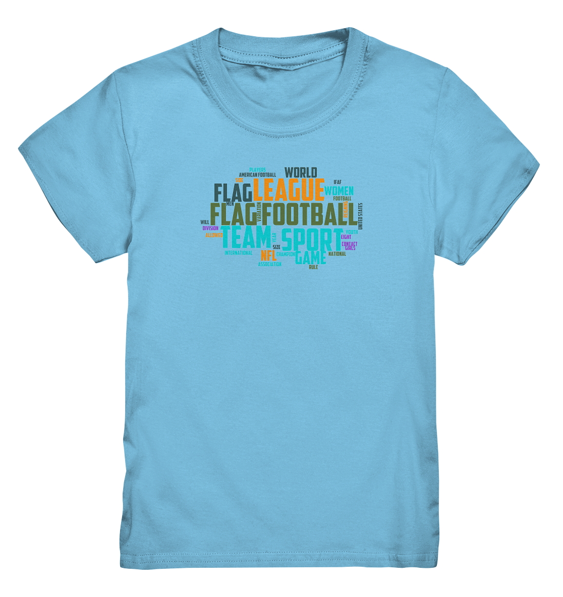 Flag Football Word Bubble - Kids Premium T-Shirt