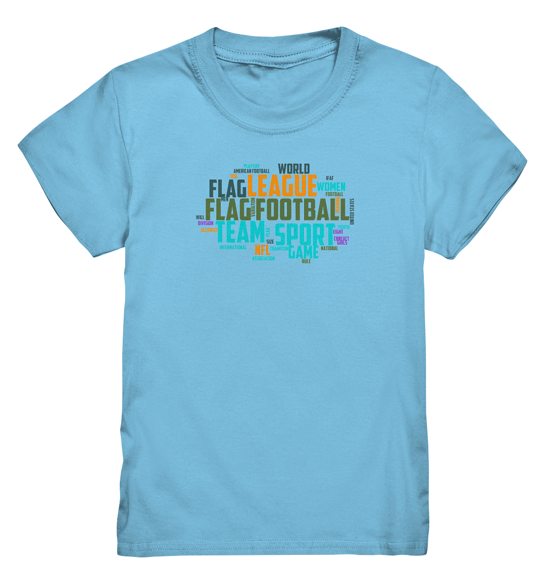 Flag Football Word Bubble - Kids Premium T-Shirt