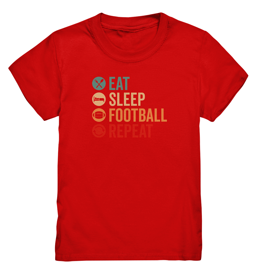 Eat Sleep Football Repeat - Kids Premium Shirt