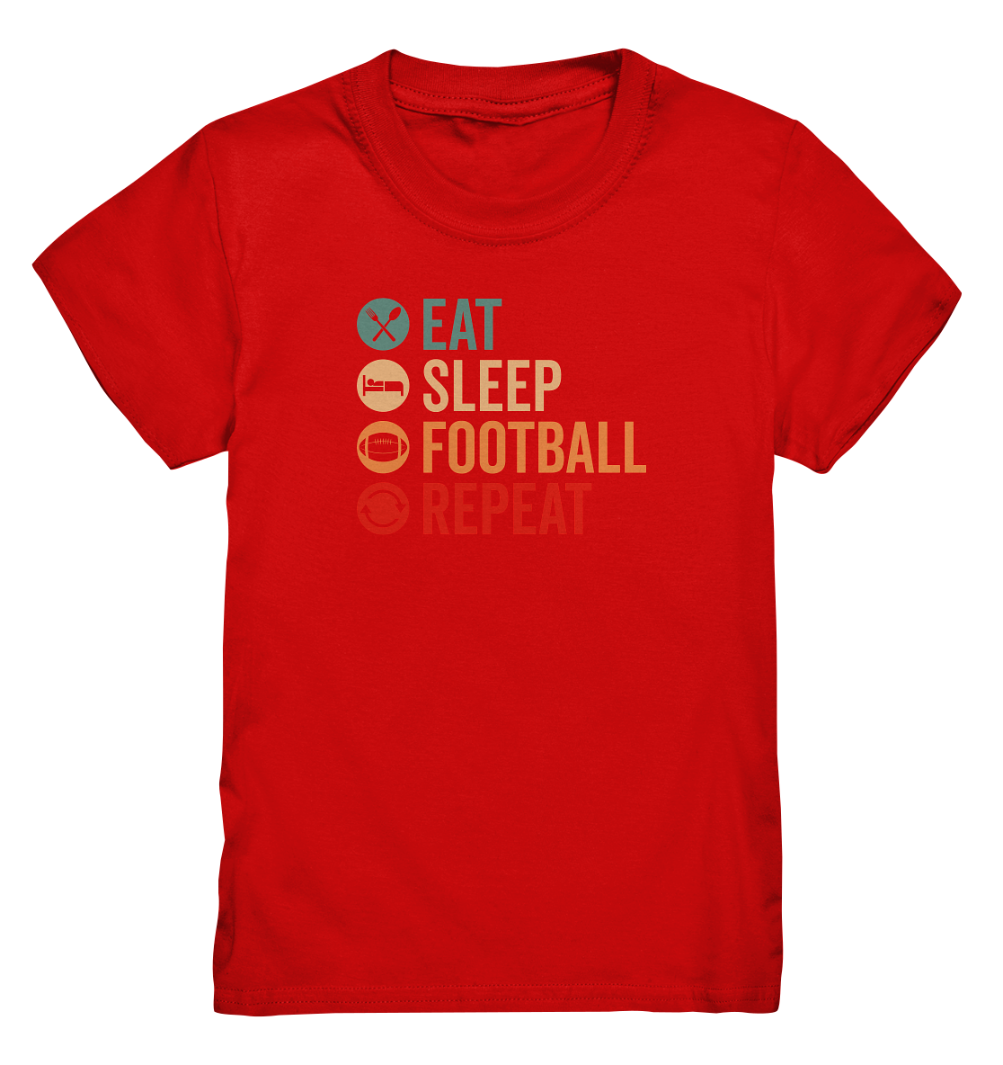 Eat Sleep Football Repeat - Kids Premium Shirt
