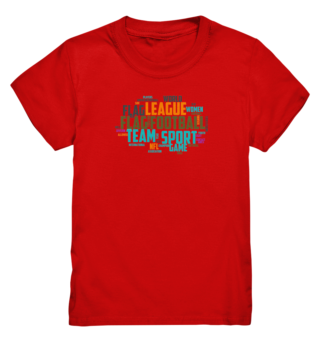 Flag Football Word Bubble - Kids Premium T-Shirt