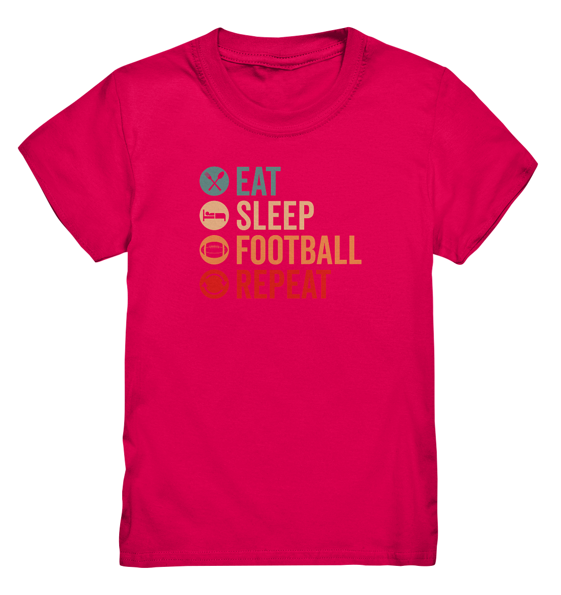 Eat Sleep Football Repeat - Kids Premium Shirt