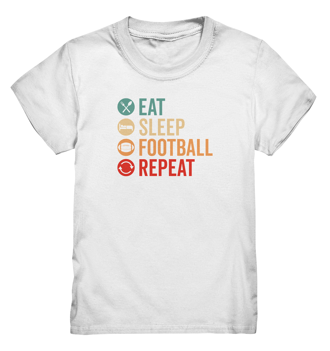 Eat Sleep Football Repeat - Kids Premium Shirt
