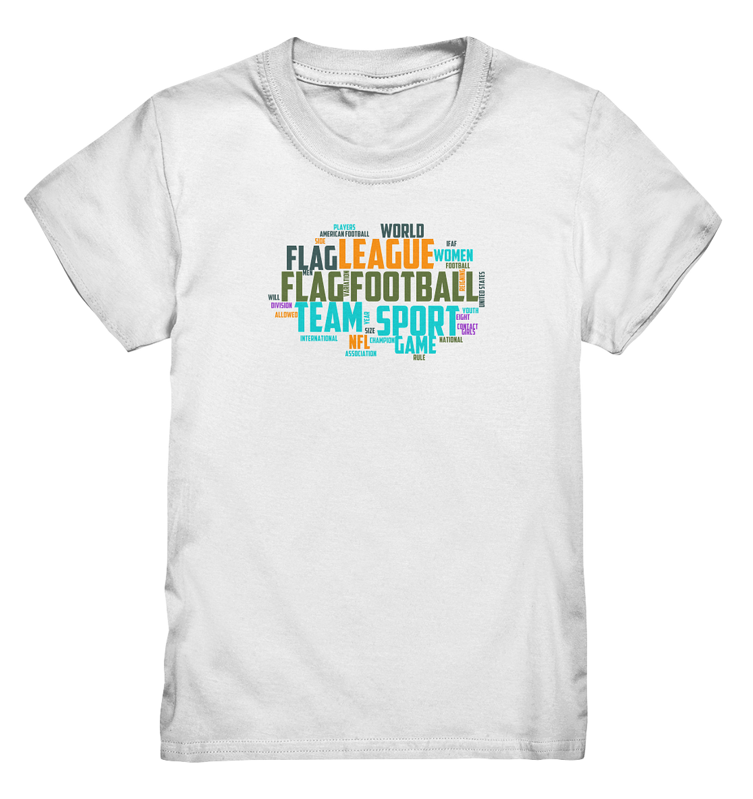 Flag Football Word Bubble - Kids Premium T-Shirt