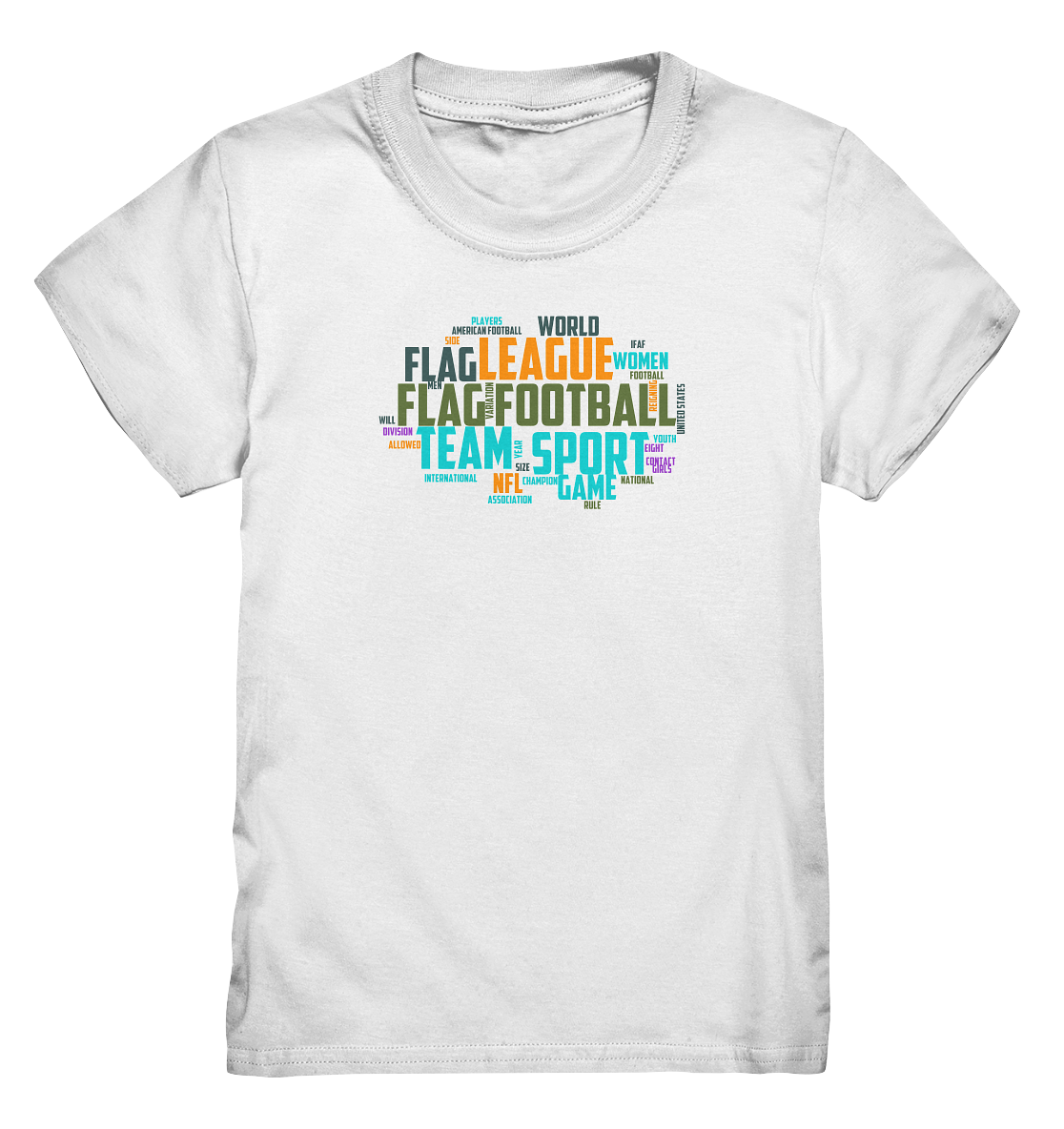 Flag Football Word Bubble - Kids Premium T-Shirt