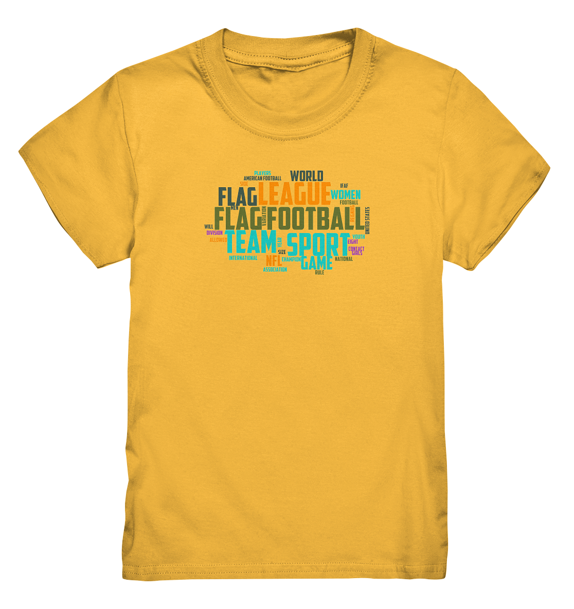 Flag Football Word Bubble - Kids Premium T-Shirt