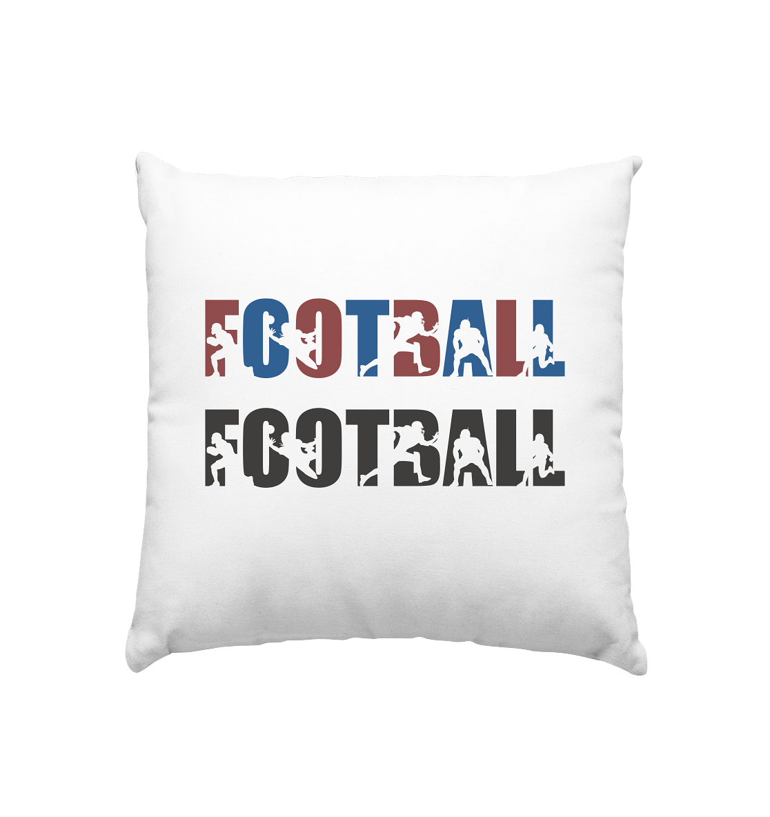 Football Silhouette - Kissen 40x40cm