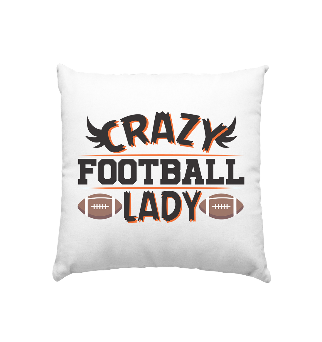 Crazy Football Lady - Cushion 40x40cm