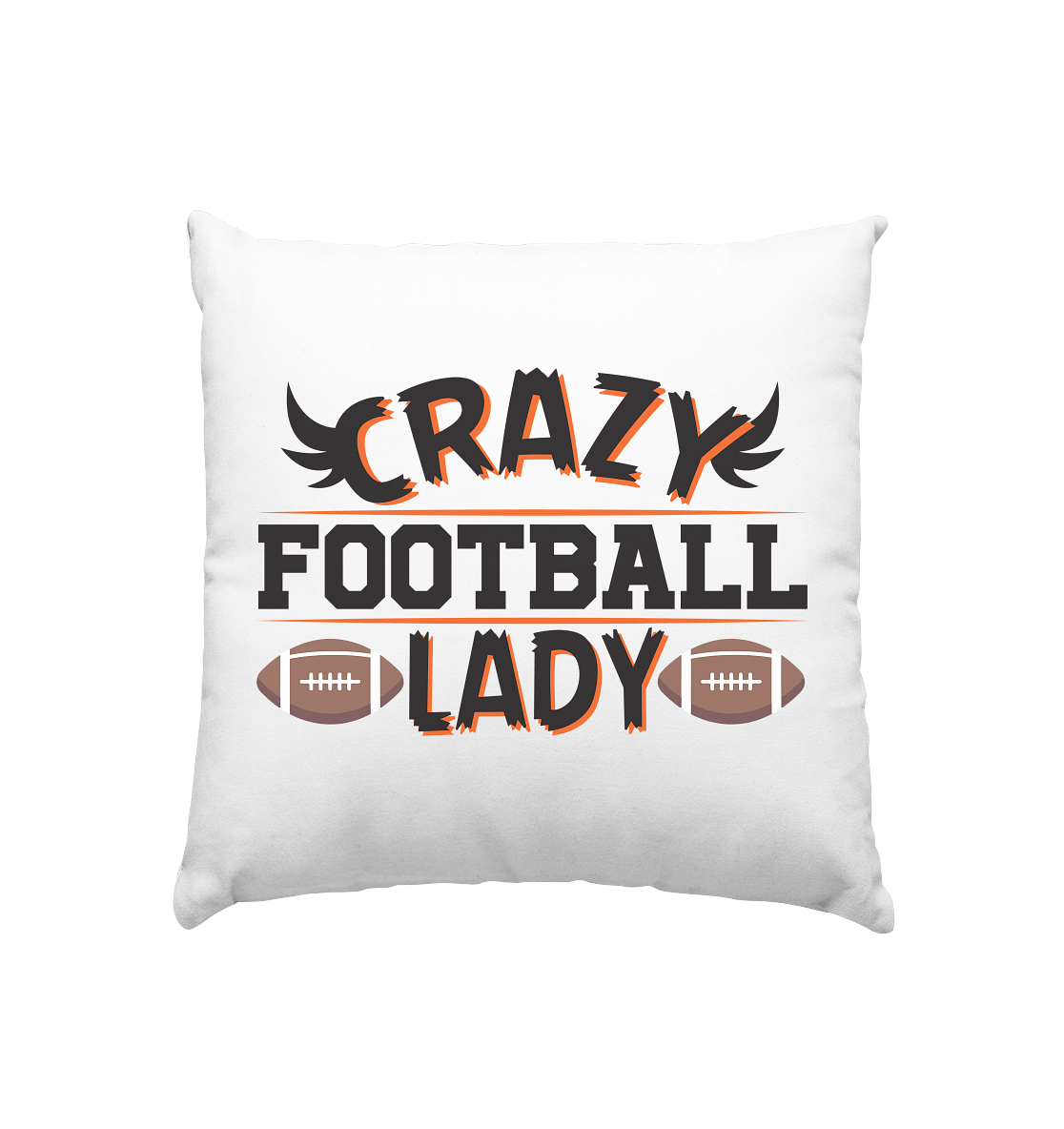Crazy Football Lady - Cushion 40x40cm