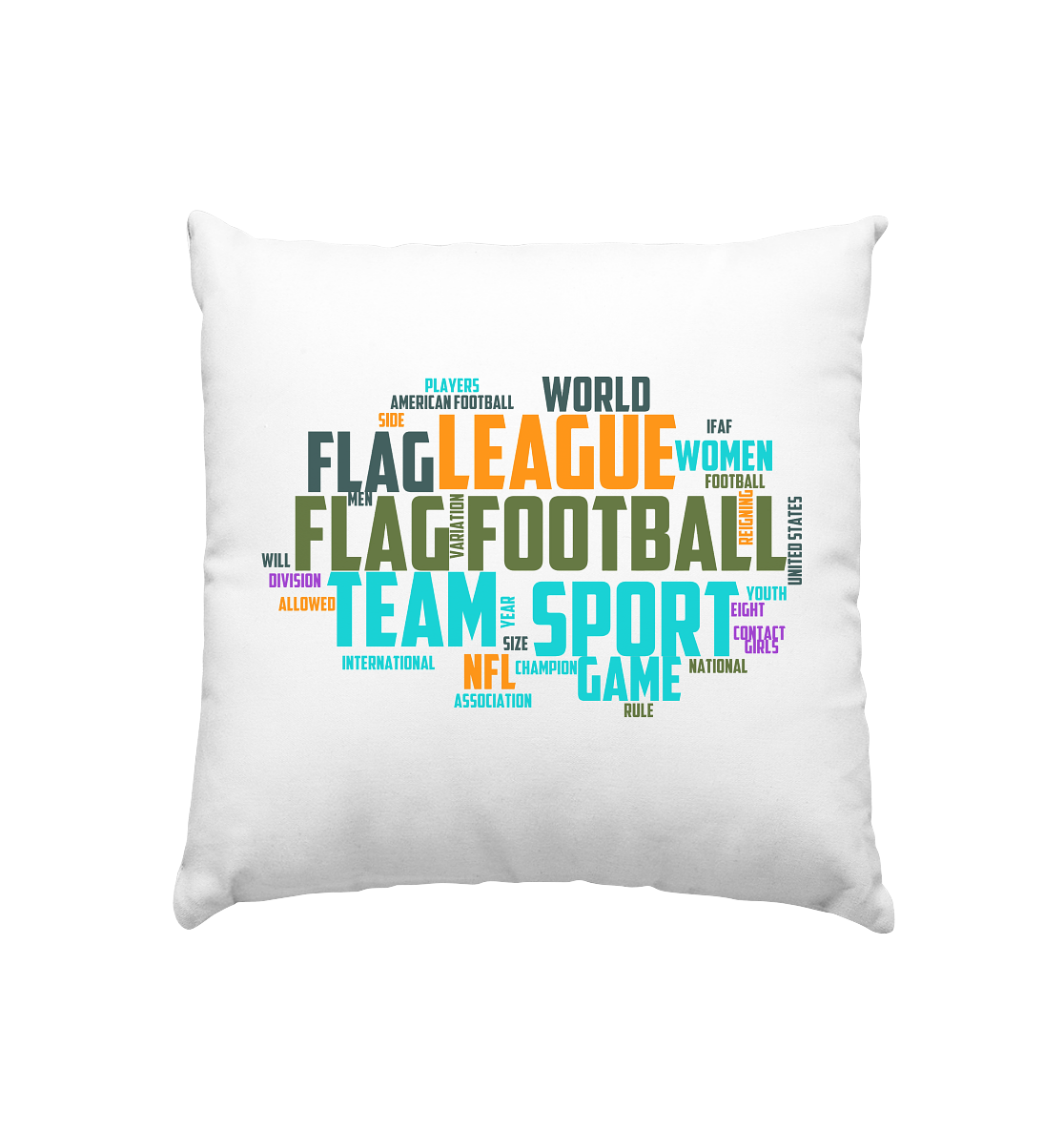 Flag Football Word Bubble - Cushion 40x40cm