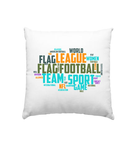 Flag Football Word Bubble - Kissen 40x40cm