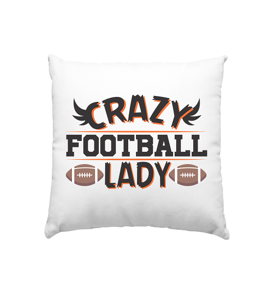 Crazy Football Lady - Cushion 40x40cm