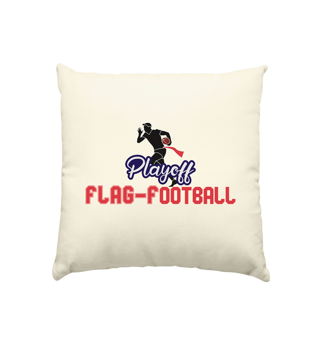 Playoff Flag Football  Men red - Kissen natur 40x40cm