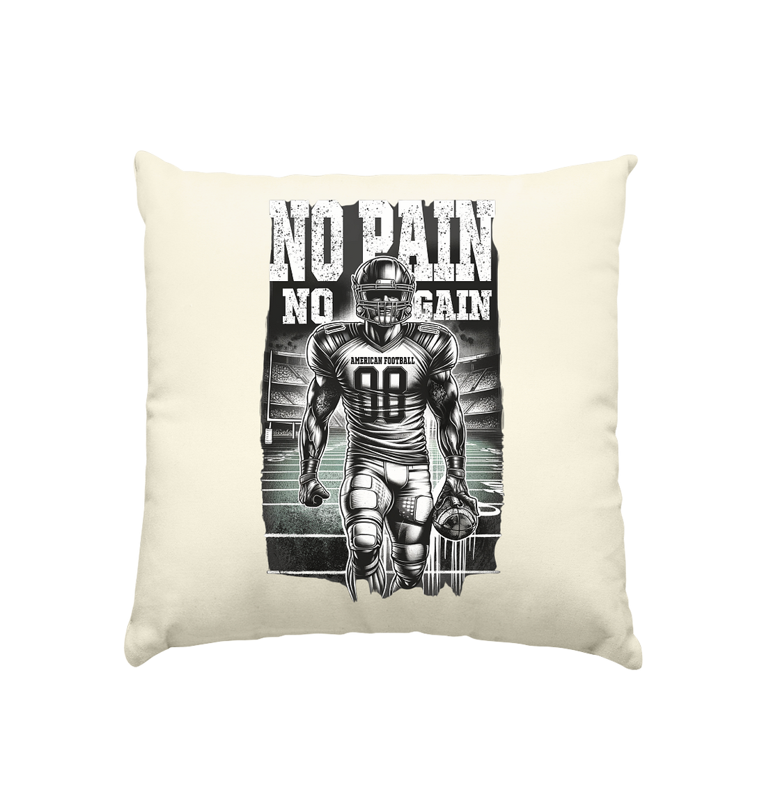 No Pain No Gain  - Kissen natur 40x40cm
