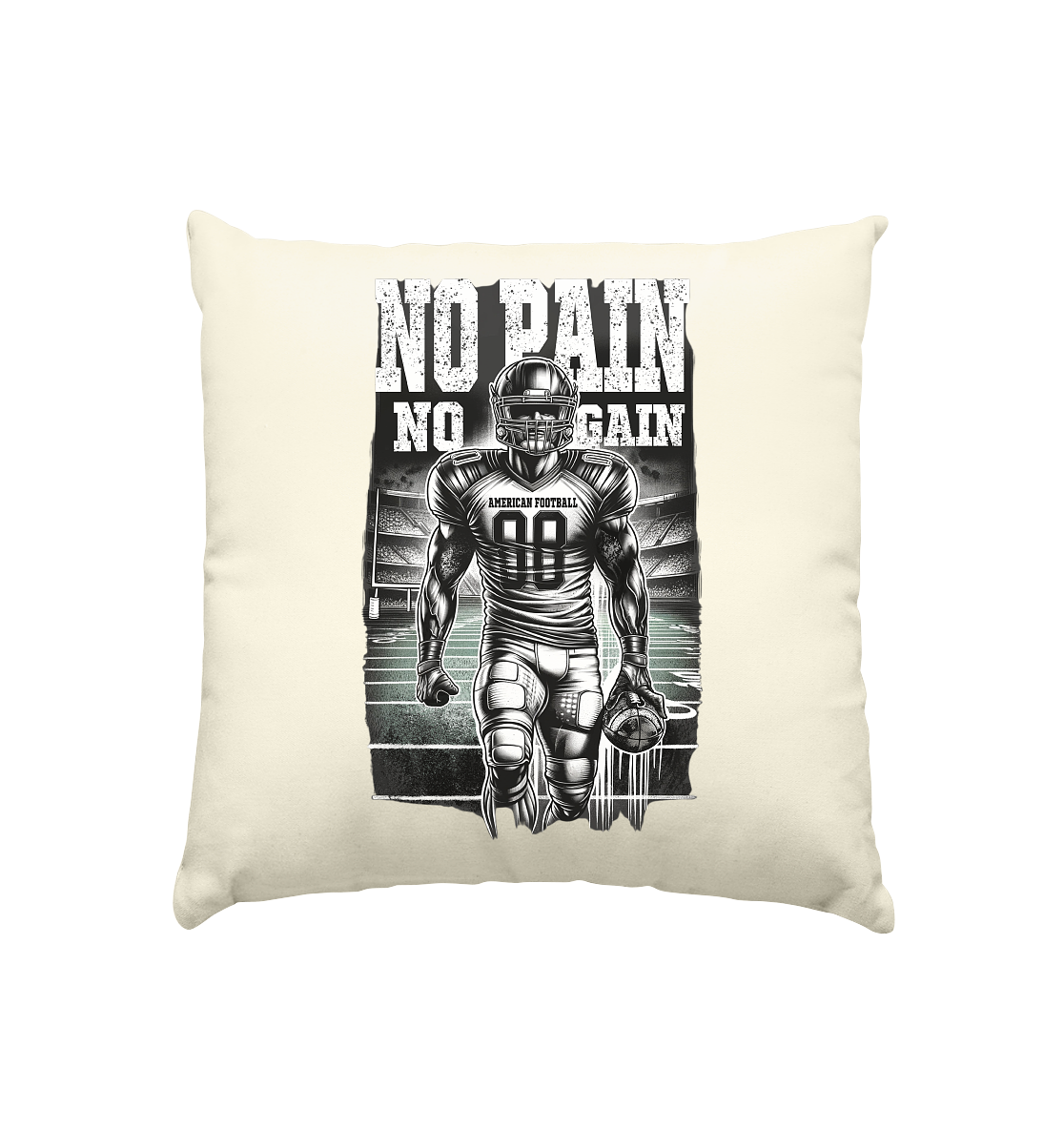 No Pain No Gain  - Kissen natur 40x40cm