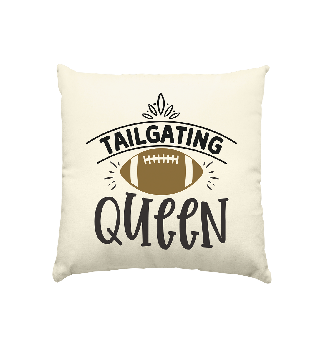 Tailgating Queen - Kissen natur 40x40cm