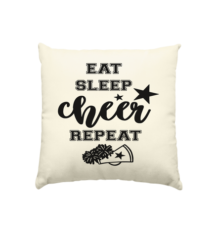Eat Sleep Cheer Repeat - Kissen natur 40x40cm