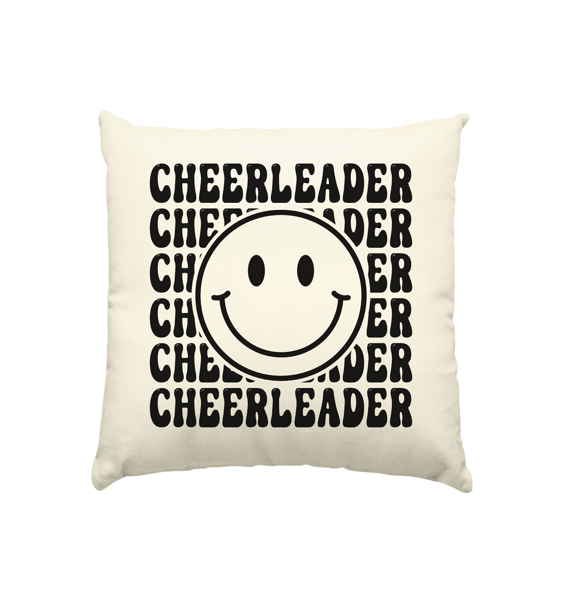 Cheerleader Smiley - Cushion natural 40x40cm