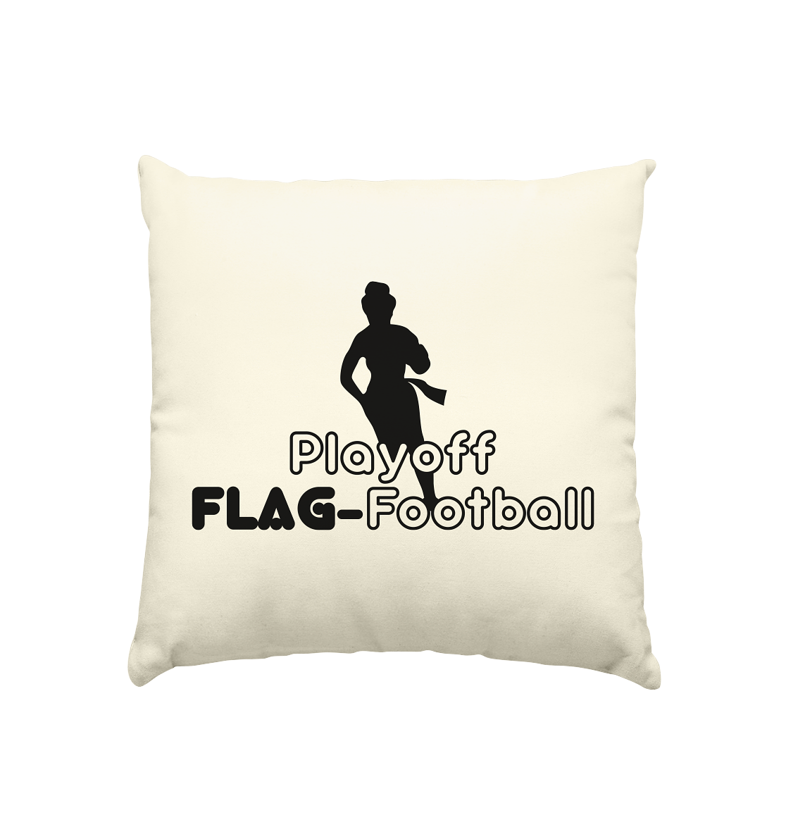 Playoff Flag Football  Women black  - Kissen natur 40x40cm