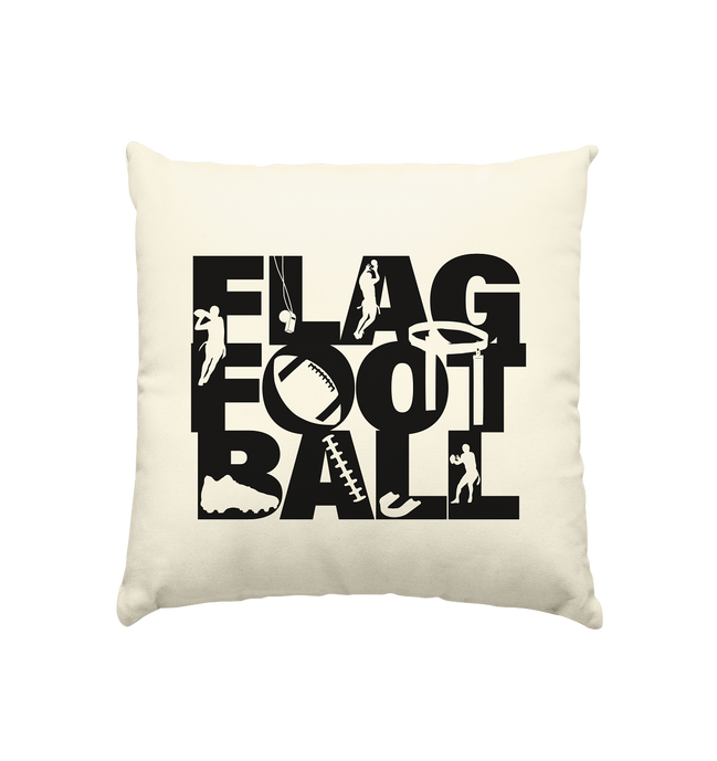 Flag Football - Cushion natural 40x40cm