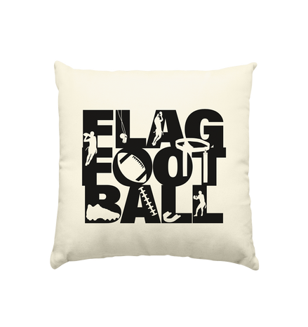 Flag Football - Cushion natural 40x40cm