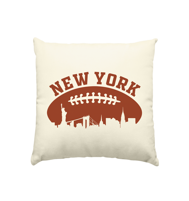New York Football Silhoutte  - Kissen natur 40x40cm