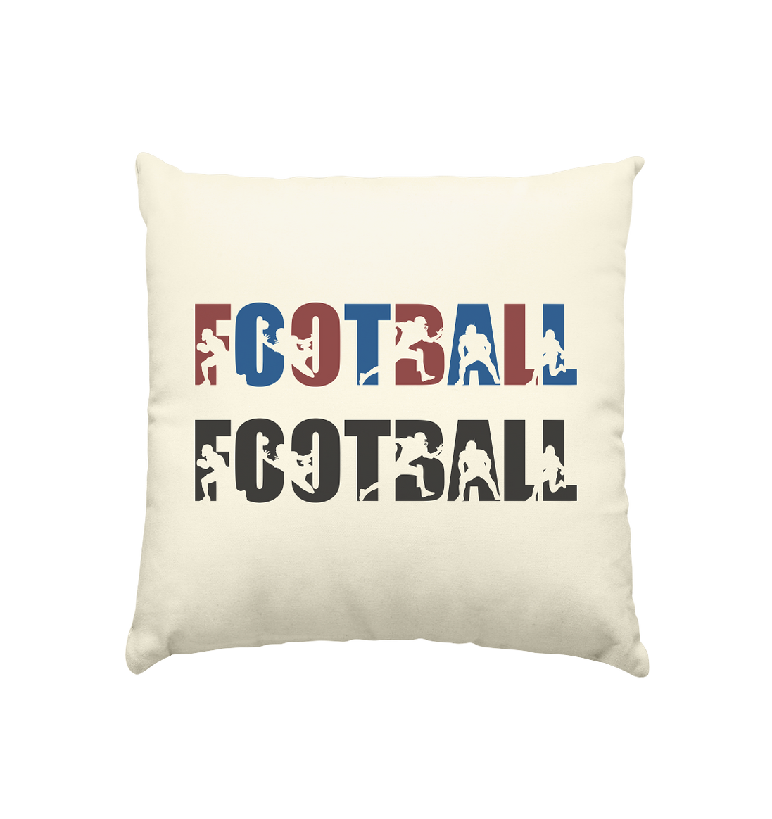 Football Silhouette - Kissen natur 40x40cm
