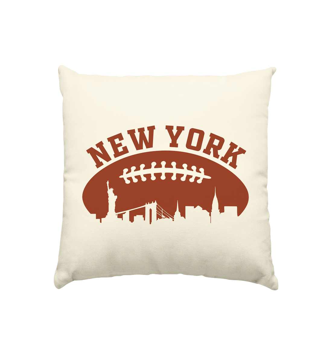 New York Football Silhoutte  - Kissen natur 40x40cm